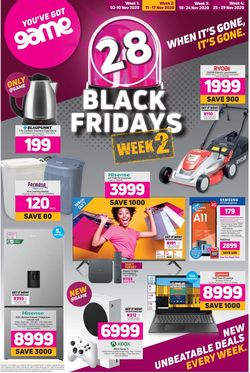 Catalogue Game Black Friday 2020 from 2020/11/11