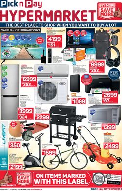 Catalogue Pick n Pay Hypermarket Catalogue 2021 from 2021/02/08