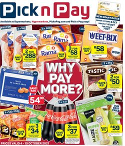 Catalogue Pick n Pay from 2021/10/04