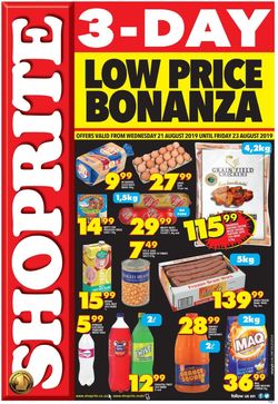 Catalogue Shoprite from 2019/08/21