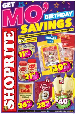 Catalogue Shoprite from 2019/08/22