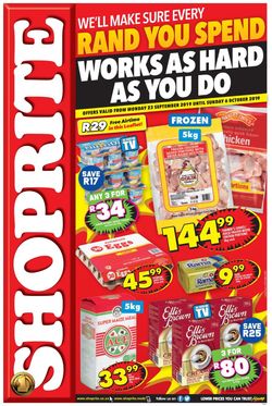 Catalogue Shoprite from 2019/09/23