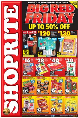 Catalogue Shoprite BIG RED FRIDAY - 2019 from 2019/11/15