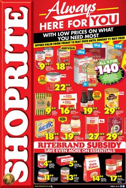 Catalogue Shoprite from 2020/05/15