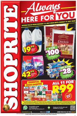 Catalogue Shoprite from 2020/07/13