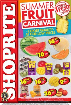 Catalogue Shoprite Summer Fruit Carnival 2021 from 2021/01/27