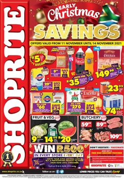 Catalogue Shoprite from 2021/11/11