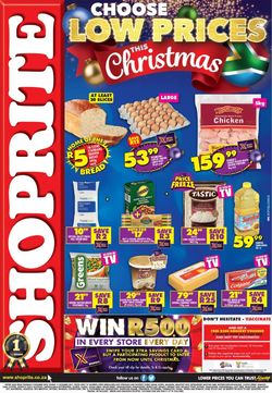 Catalogue Shoprite xmas christmas holidays 2021 from 2021/12/09