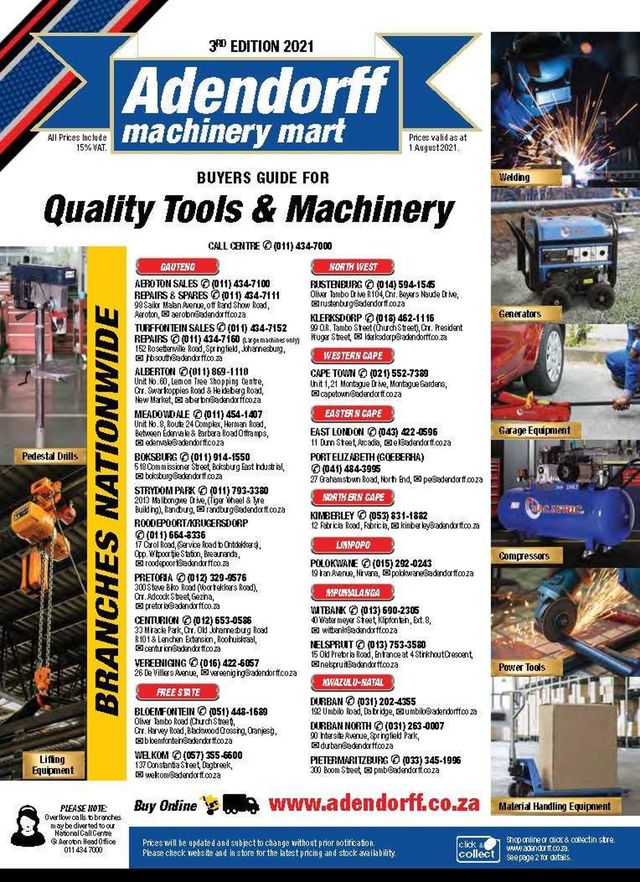 Adendorff Machinery Mart Catalogue from 2021/07/04