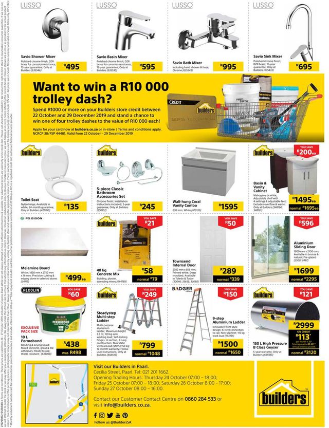 Builders Warehouse Catalogue from 2019/10/24