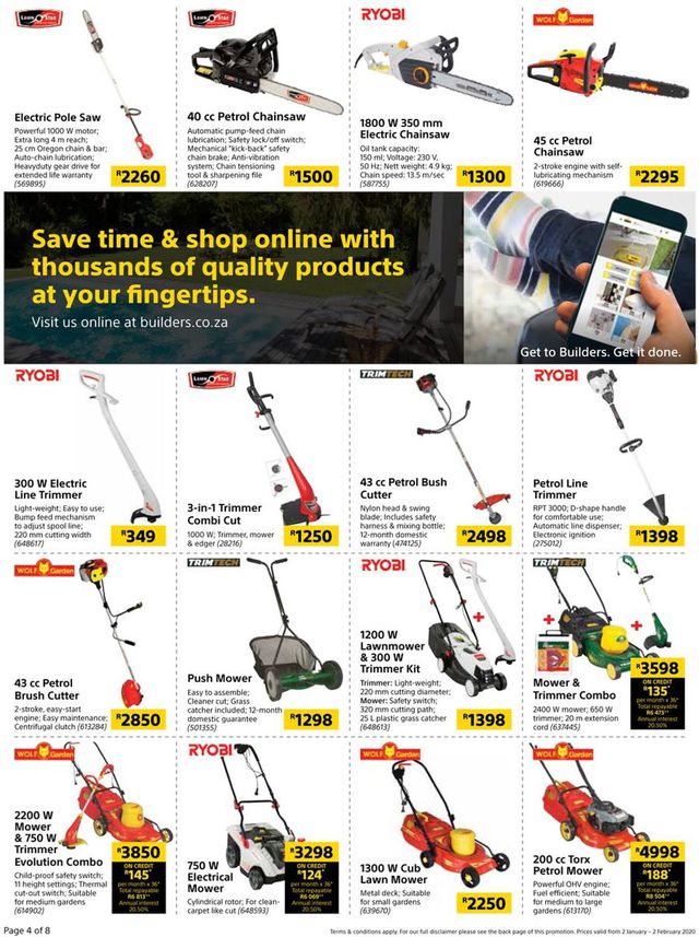 Builders Warehouse Catalogue from 2020/01/02