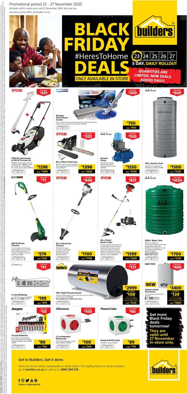 Builders Warehouse Catalogue from 2020/11/23