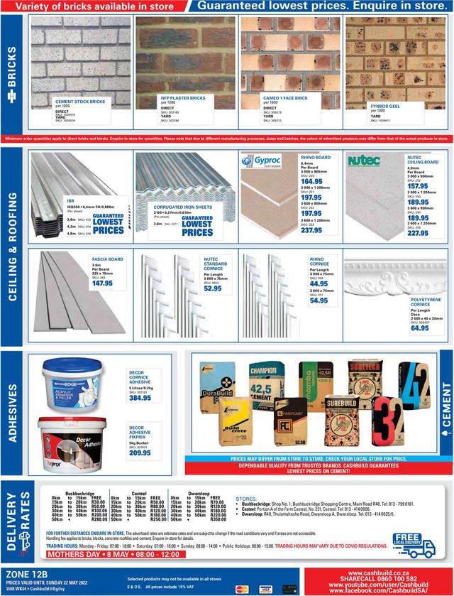Cashbuild Catalogue from 2022/05/01
