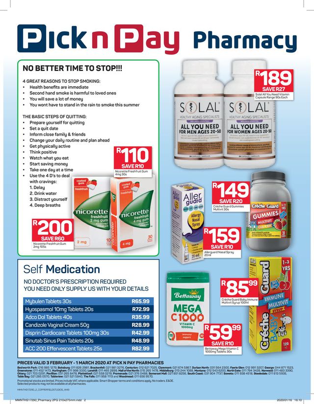 Pick n Pay Catalogue from 2020/02/03