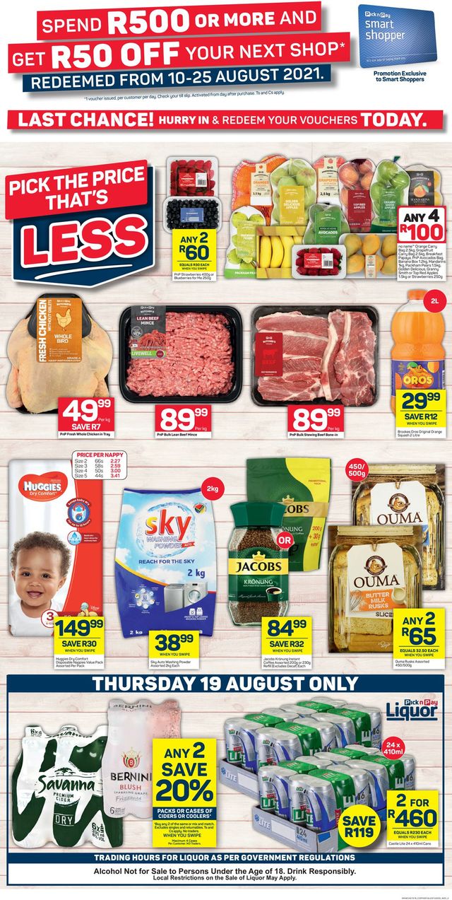 Pick n Pay Catalogue from 2021/08/19
